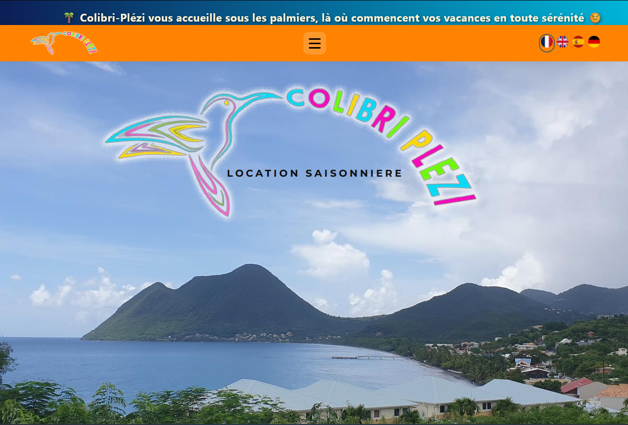Aperçu du site Colibri Plezi